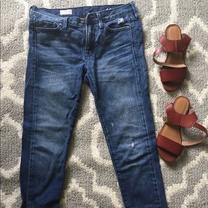 GAP 1969 SEXY BF Cropped JEANS sz 24/00 DISTRESSED
